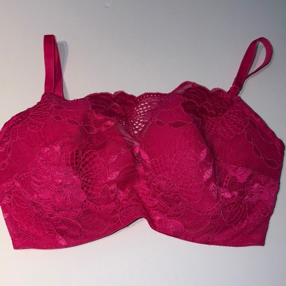NATORI Zen Contour Lace Underwire Cami Bra In Hot Pink‎ 32DDD NWOT - Picture 8 of 12